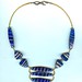 Cobalt and Copper Unique Beaded Trendy Necklace
