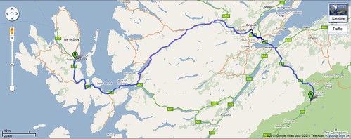 Aviemore To Portree Driving Map
