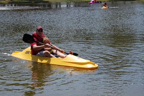 Clark and Daddy, Kayaking