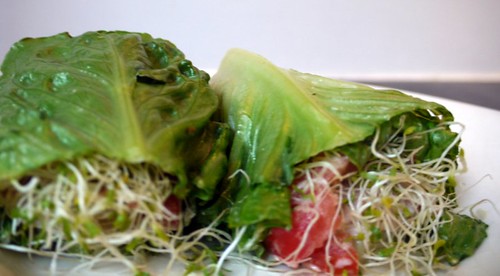 Healthy Turkey Lettuce Wraps With Alfafa Sprouts (Keto Recipe)