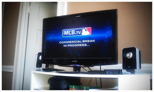 MLB.TV streaming through my Roku box.