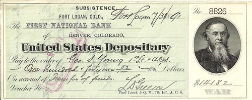 Denver Mint check 1891