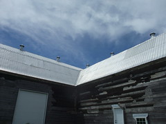 barn and sky