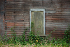 Brown barn door