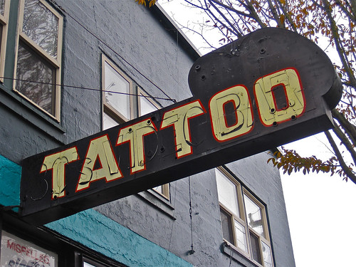 neon tattoo sign. Neon tattoo sign in Olympia,