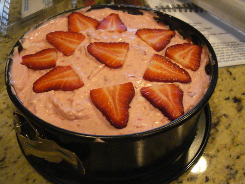 top with slied strawberries