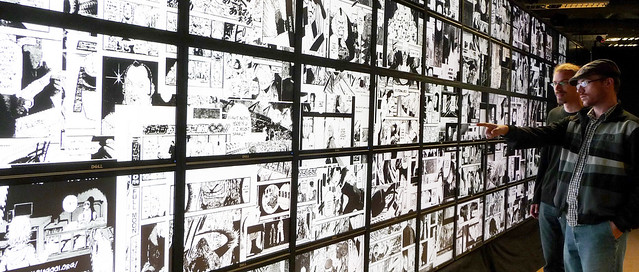 Exploring one million manga pages on the 287 megapixel HIPerSpace