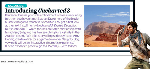 Uncharted 3 in Entertainment Weekly