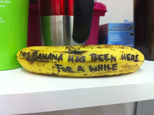 This banana has been here a while.