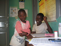 Children in Ugandan Health Center by povertyactionorg