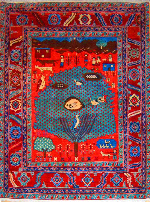 Azeri Folk Life Carpet