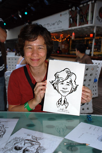 Caricature live sketching for VISA Beach Party 2010 -22