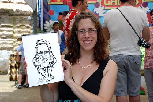 Caricature live sketching for BHP Billiton Family Day 2010- 26
