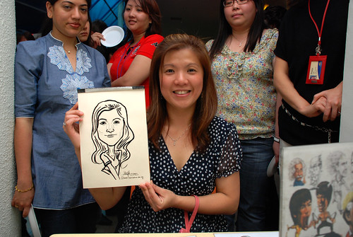 Caricature live sketching for BAT White Christmas Party 2010 - 21