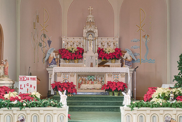 Saint Maurus Church, in Biehle, Missouri, USA - sanctuary