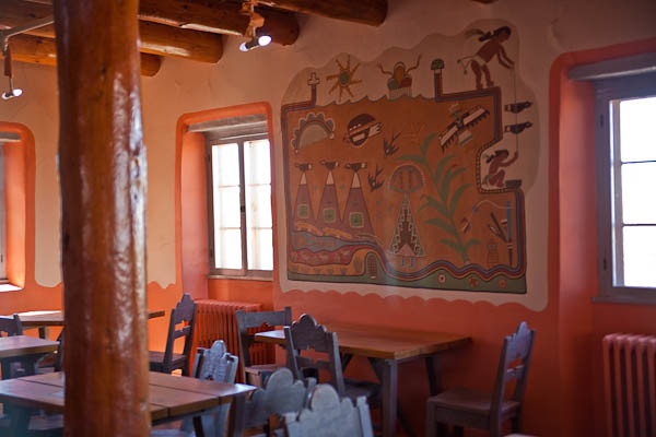 Painted Desert Inn Mural by Fred Kapotie