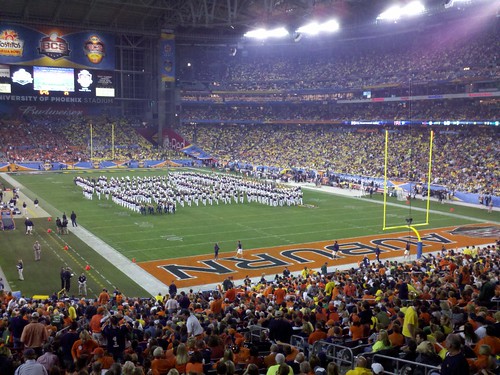 Auburn Marching Band during halftime of the BCS National Championship Game