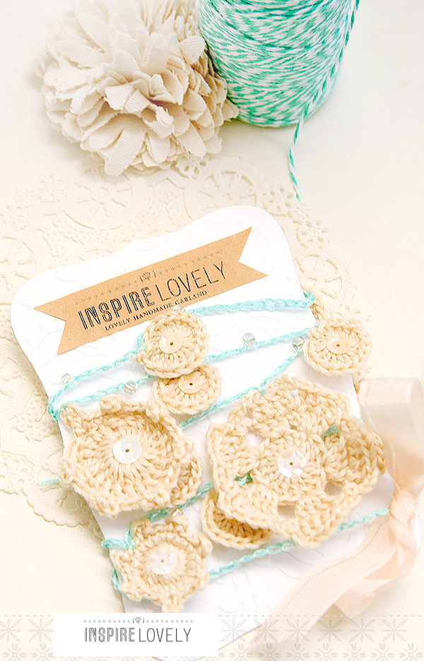 lovely and shimmery crochet garland