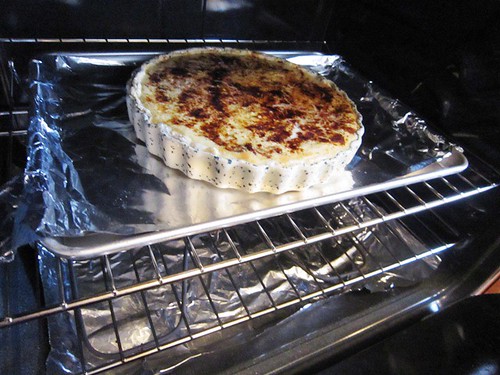Quiche after baking 15 minutes