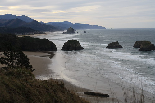 Looking back towards Cannon Beach