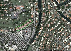 Campo Sano Village, outlined in green (via Google Earth)
