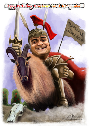 digital caricature of knight