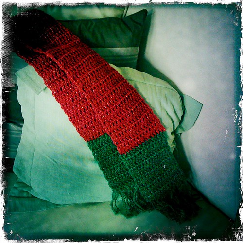 Holiday colored scarf