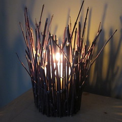 Iron Craft Challenge #1 - Iced WIllow Branch Candleholder