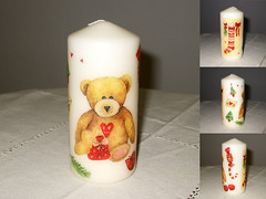 Candle "Christmas Bear"
