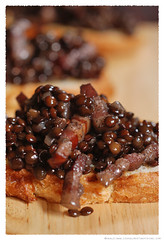 Black Lentil and Speck Crostini© by Haalo