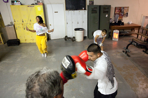 Training at the Grant Park Boxing Club