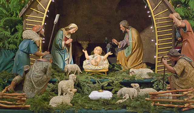 Saint Francis de Sales Oratory, in Saint Louis, Missouri, USA - Christmas manger