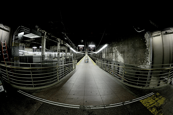 Empty train track at Grand Central Station, NYC, New York by Karen Strunks 