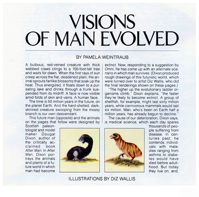 Visions Of Man Evolved - Article Page 1 - Omni Magazine November 1982