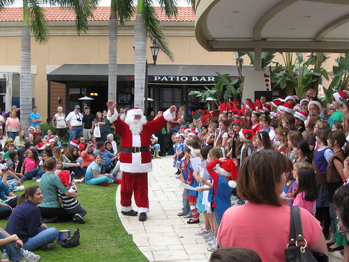 Santa at Girl Scout toy drive for charity in Ft Myers