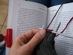 Reading while knitting