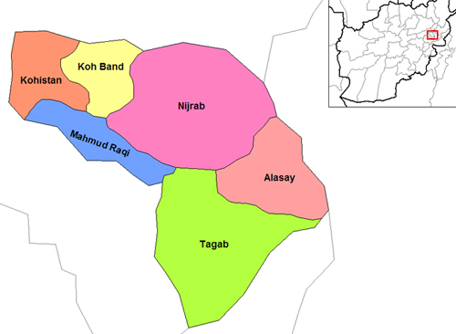 Districts of Kapisa Province