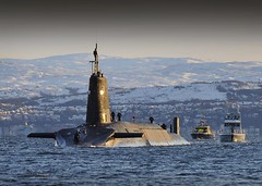 Nuclear Submarine HMS Vanguard Returns to HMNB...