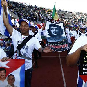 A delegation from revolutionary Cuba at the opening ceremony of the 17th World Festival of Youth and Students in the Republic of South Africa on Dec. 13, 2010. by Pan-African News Wire File Photos