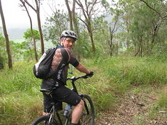 Climbing Mt Samson on a bike