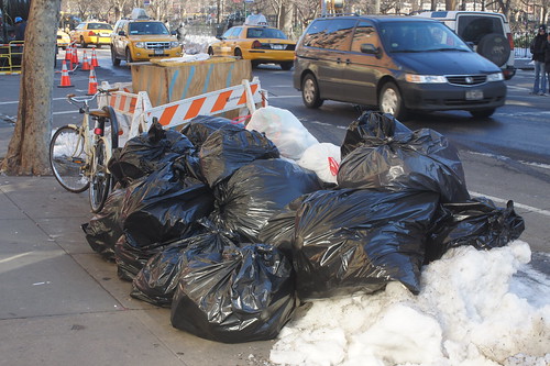 East Village post-storm trash