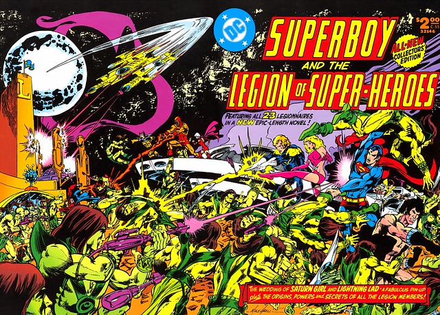 Superboy and Legion of Super-Heroes Collectors Edition cover by Mike Grell, c-55