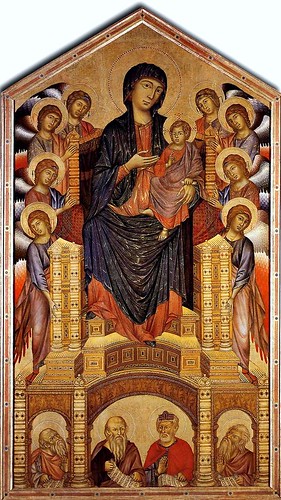 cimabue madonna enthroned with angels. Cimabue. Madonna and Child