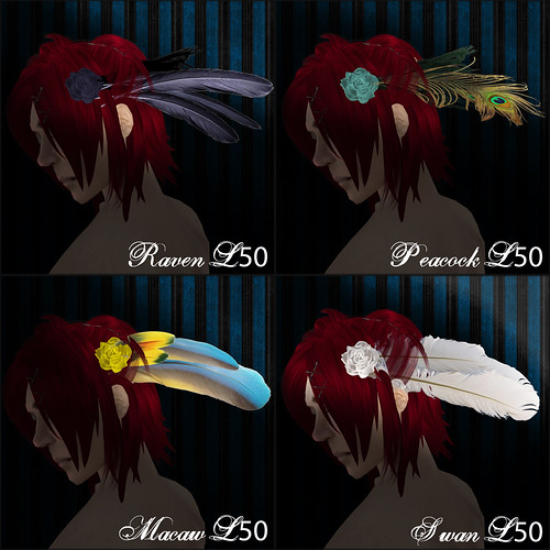 A:S:S - Feather hair clips
