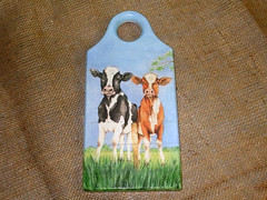 Cutting board "Two cows"
