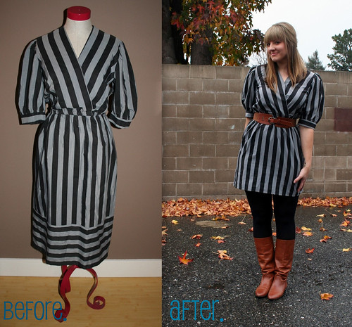 Striped dress Restyle.