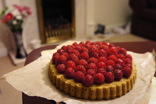 Raspberry Matcha Cake