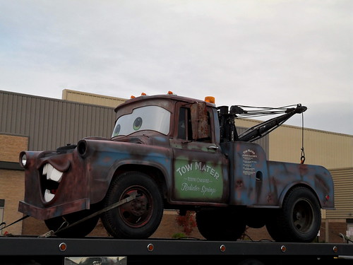 Tow Mater being towed by Dornoff Photography