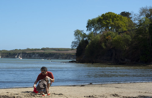 Ben and Dylan at Studland Beach - Copyright R.Weal 2009
