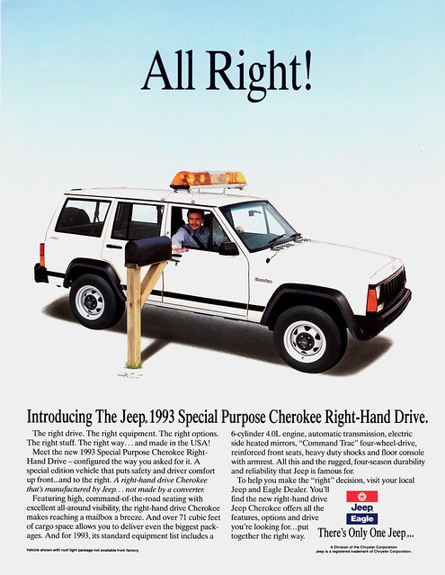 drive jeep 1993 cherokee brochure righthand specialpurpose